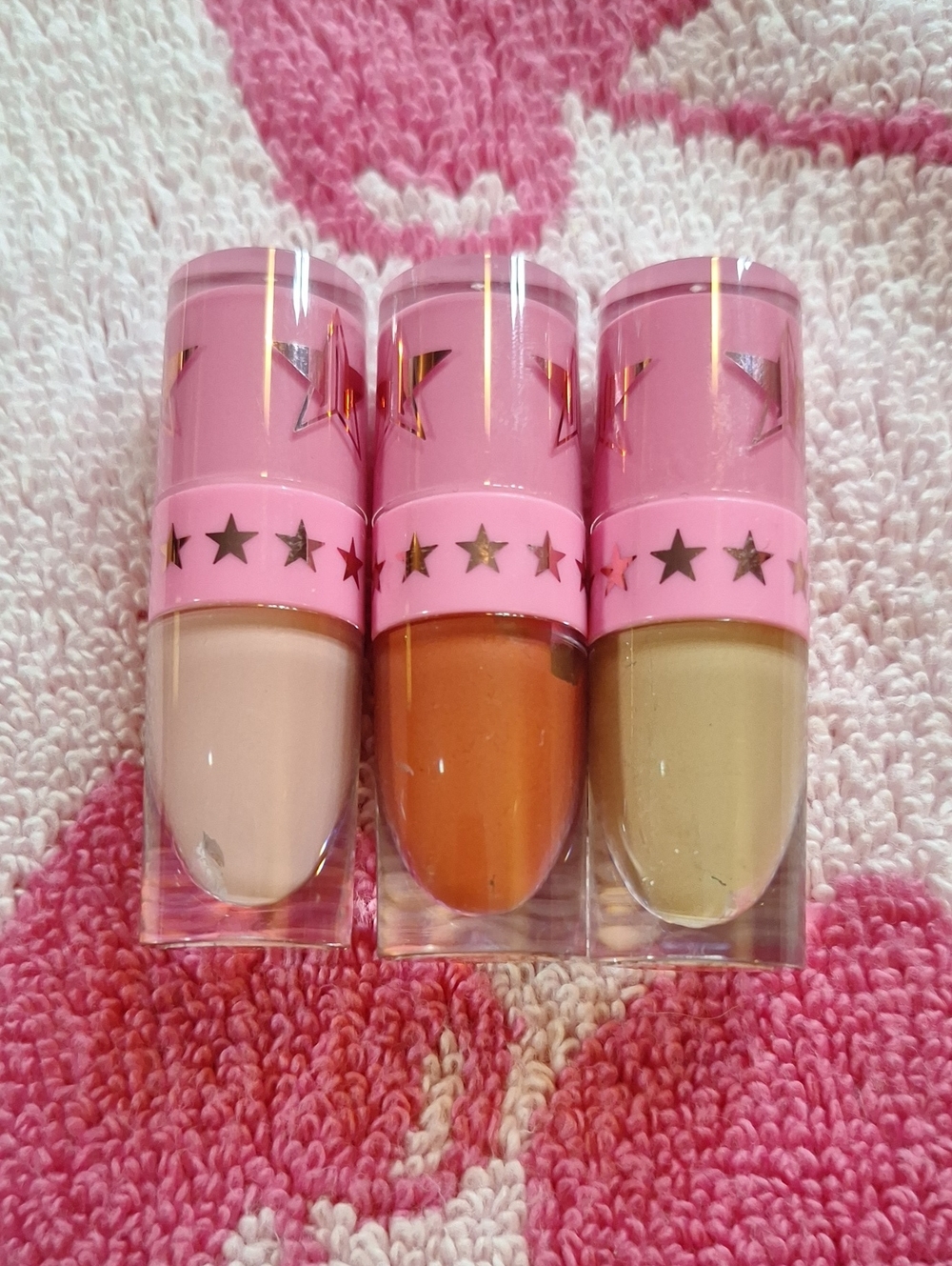 Mini JEFFREE STAR, Nude & Cream Velours in Pink Star Tubes. Set Of 3